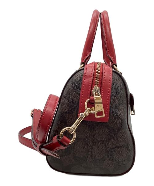COACH（コーチ）COACH (コーチ) シグネチャー 2WAYバッグ ブラウン×レッドの古着・服飾アイテム