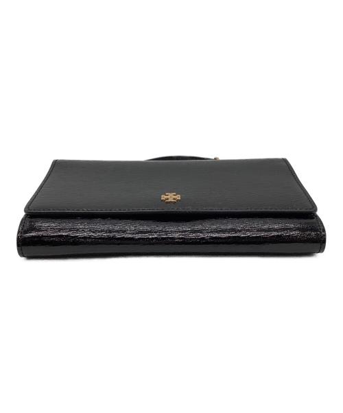 TORY BURCH（トリーバーチ）TORY BURCH (トリーバーチ) チェーンショルダーウォレット ブラック×ゴールドの古着・服飾アイテム