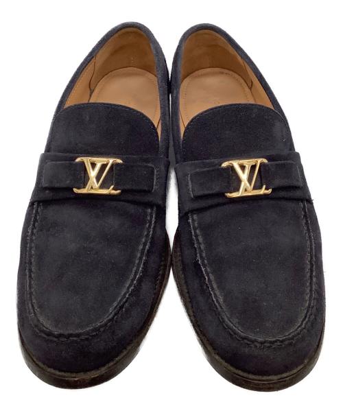 LOUIS VUITTON（ルイ ヴィトン）LOUIS VUITTON (ルイ ヴィトン) スウェード ローファー ネイビー サイズ:7.5の古着・服飾アイテム