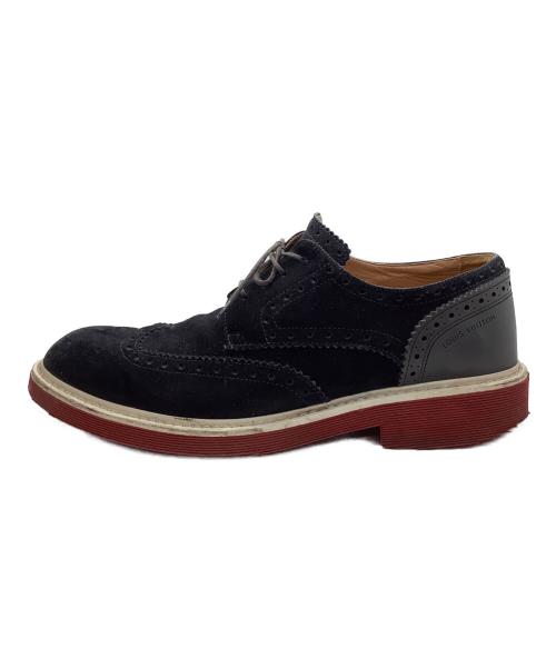 LOUIS VUITTON（ルイ ヴィトン）LOUIS VUITTON (ルイ ヴィトン) ウイングチップ スウェード シューズ ブラック サイズ:7の古着・服飾アイテム