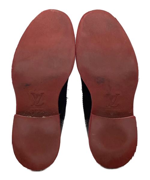 LOUIS VUITTON（ルイ ヴィトン）LOUIS VUITTON (ルイ ヴィトン) ウイングチップ スウェード シューズ ブラック サイズ:7の古着・服飾アイテム