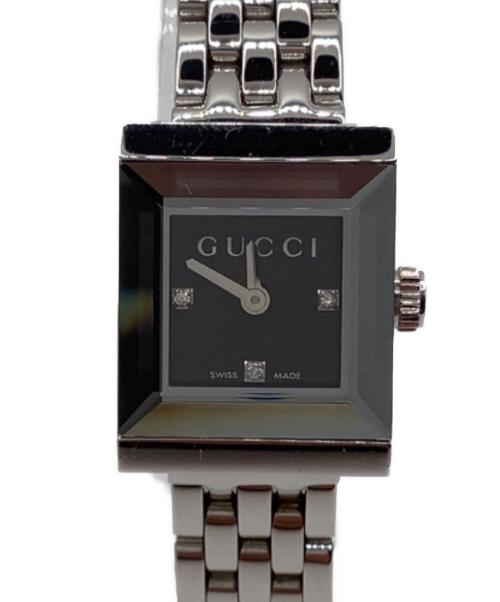 GUCCI（グッチ）GUCCI (グッチ) Gフレーム ダイヤインデックス スクエア ブラックの古着・服飾アイテム