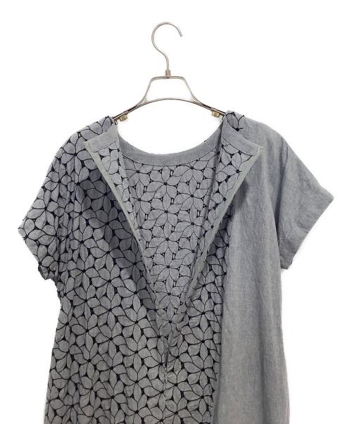 castle combe garden（カッススルクームガーデン）Castle combe garden (カッススルクームガーデン) ミモザ 半袖ワンピース ブルー サイズ:Mの古着・服飾アイテム
