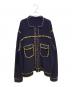 PHINGERIN（フィンガリン）の古着「厚手カーディガン」｜ネイビー×イエロー