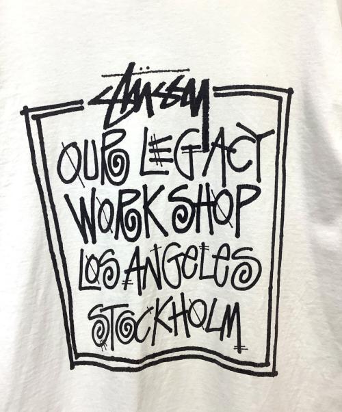 stussy（ステューシー）stussy (ステューシー) OUR LEGACY WORK SHOP TEE ホワイト サイズ:Lの古着・服飾アイテム