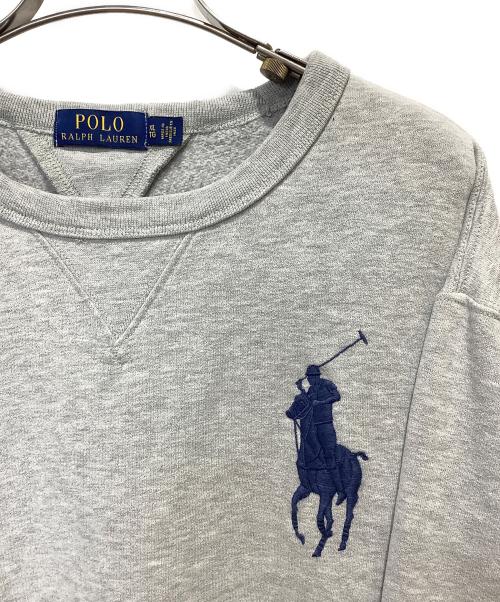 POLO RALPH LAUREN（ポロ・ラルフローレン）POLO RALPH LAUREN (ポロ・ラルフローレン) ビッグポニー クルーネックス ウェット グレー サイズ:XLの古着・服飾アイテム