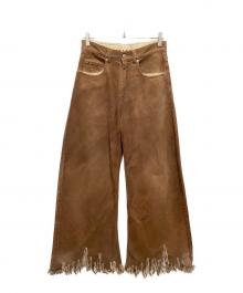 MARNI（マルニ）の古着「2022FW RIPPED HEM TROUSERS」｜ブラウン