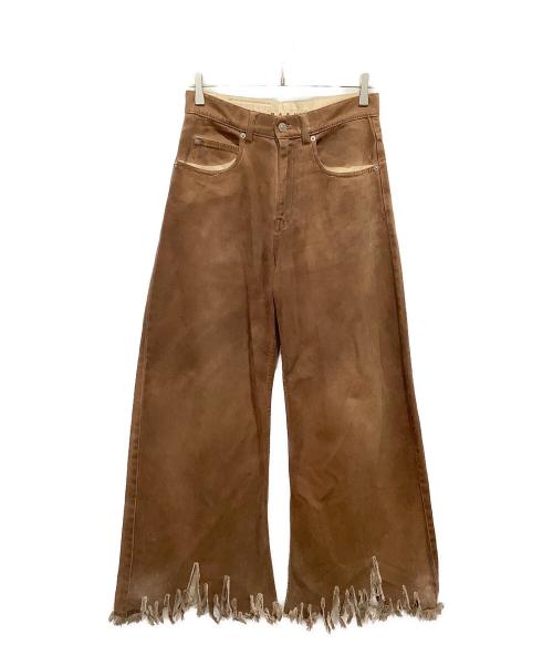 MARNI（マルニ）MARNI (マルニ) 2022FW RIPPED HEM TROUSERS ブラウン サイズ:30の古着・服飾アイテム