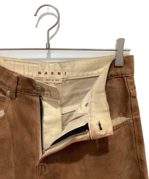 MARNI（マルニ）MARNI (マルニ) 2022FW RIPPED HEM TROUSERS ブラウン サイズ:30の古着・服飾アイテム