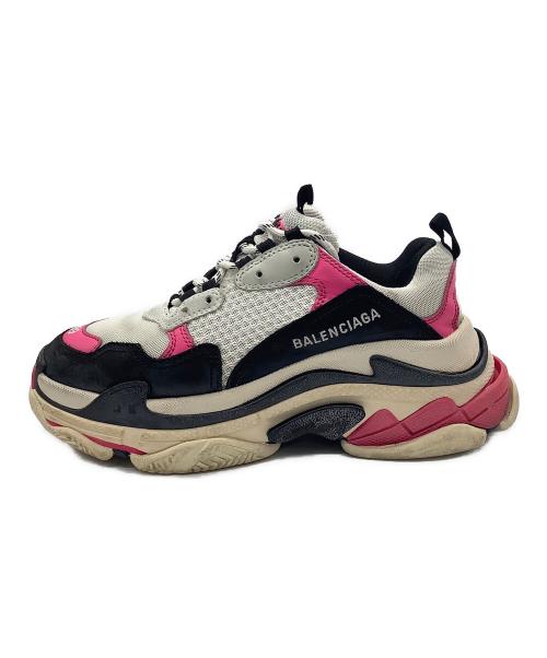 BALENCIAGA（バレンシアガ）BALENCIAGA (バレンシアガ) triple S ホワイト×ピンク サイズ:26の古着・服飾アイテム