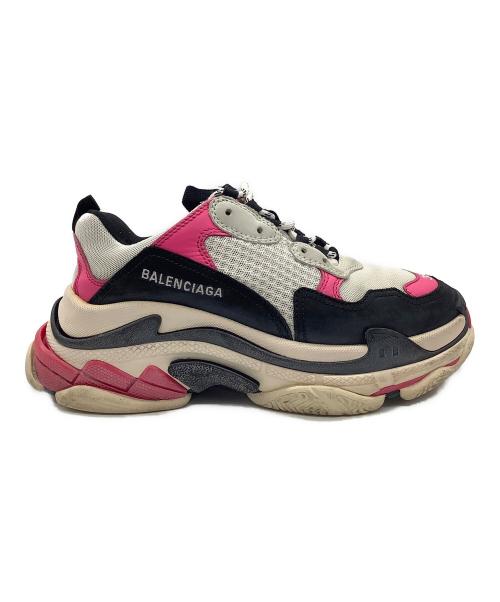 BALENCIAGA（バレンシアガ）BALENCIAGA (バレンシアガ) triple S ホワイト×ピンク サイズ:26の古着・服飾アイテム