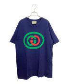 GUCCIグッチ）の古着「インターロッキング Tシャツ」｜ネイビー
