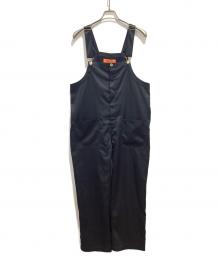 UNIVERSAL OVERALL×Curensology（ユニバーサルオーバーオール×カレンソロジー）の古着「サテンオーバーオール」｜ブラック