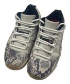 NIKEナイキ）の古着「AIR JORDAN 11 RETRO LOW LE SNAKESKIN」｜グレー