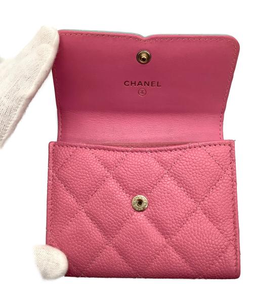 CHANEL（シャネル）CHANEL (シャネル) 2つ折り財布 ピンク×ブルーの古着・服飾アイテム