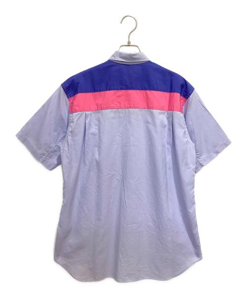 COMME des GARCONS（コムデギャルソン）COMME des GARCONS (コムデギャルソン) 半袖シャツ ブルー×ピンク サイズ:Sの古着・服飾アイテム