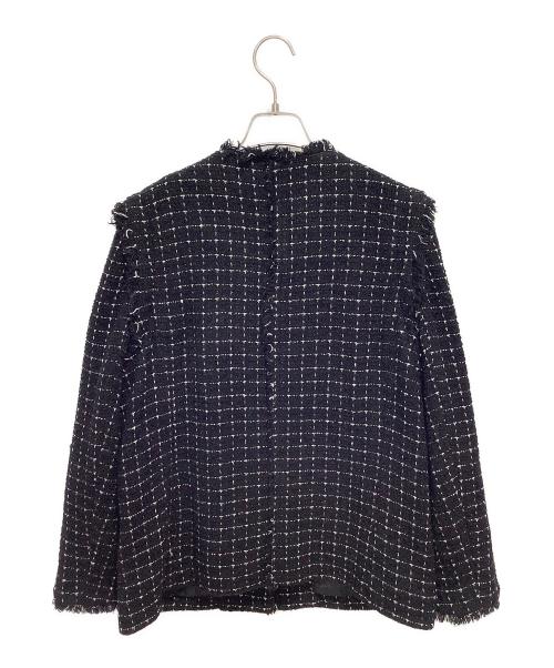 FRAY ID（フレイ アイディー）FRAY ID (フレイ アイディー) GIOLICA ツイード 2WAY ジャケット ブラックの古着・服飾アイテム