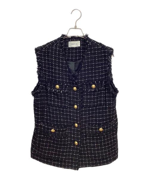 FRAY ID（フレイ アイディー）FRAY ID (フレイ アイディー) GIOLICA ツイード 2WAY ジャケット ブラックの古着・服飾アイテム