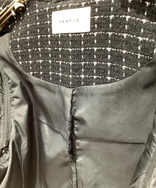 FRAY ID（フレイ アイディー）FRAY ID (フレイ アイディー) GIOLICA ツイード 2WAY ジャケット ブラックの古着・服飾アイテム