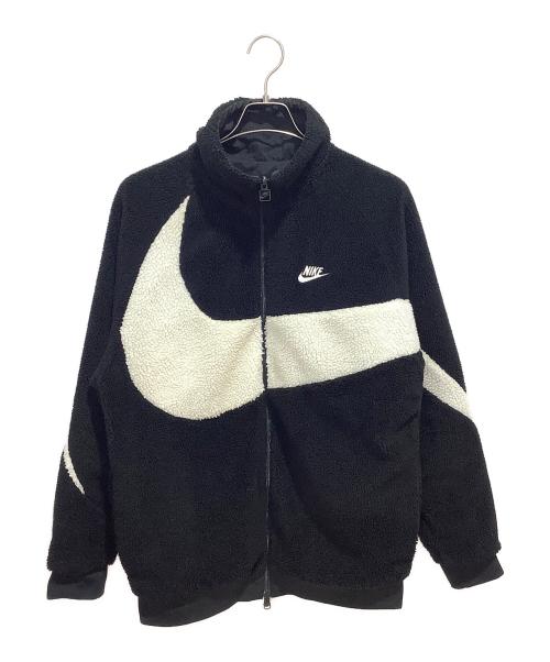 NIKE（ナイキ）NIKE (ナイキ) リバーシブルボアフリースジャケット ブラック×ホワイト サイズ:Lの古着・服飾アイテム