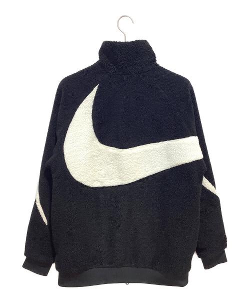 NIKE（ナイキ）NIKE (ナイキ) リバーシブルボアフリースジャケット ブラック×ホワイト サイズ:Lの古着・服飾アイテム