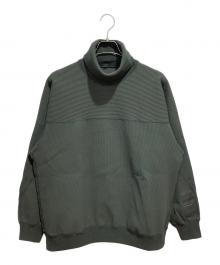 N.HOOLYWOOD（エヌ ハリウッド）の古着「ハイネックロングスリーブワッフルカットソー」｜カーキ
