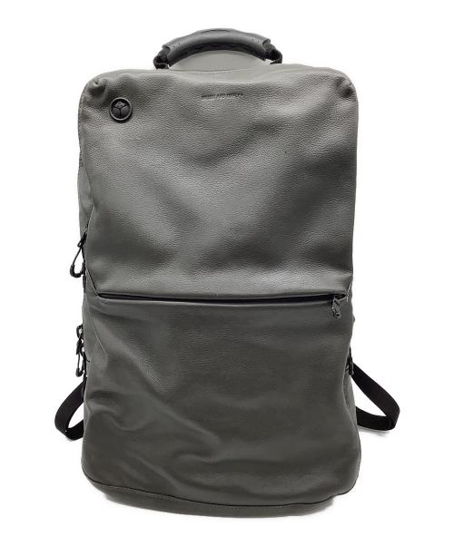 BROSKI and SUPPLY（ブロスキーアンドサプライ）BROSKI AND SUPPLY (ブロスキーアンドサプライ) 防水レザー バックパック グレーの古着・服飾アイテム