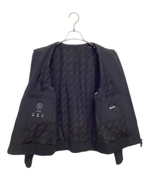 HUGO BOSS（ヒューゴ ボス）HUGO BOSS (ヒューゴ ボス) ジップアップブルゾン ブラック サイズ:44の古着・服飾アイテム