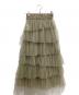 AMERI（アメリ）の古着「ASYMMETRY TIERED TULLE SKIRT」｜ベージュ