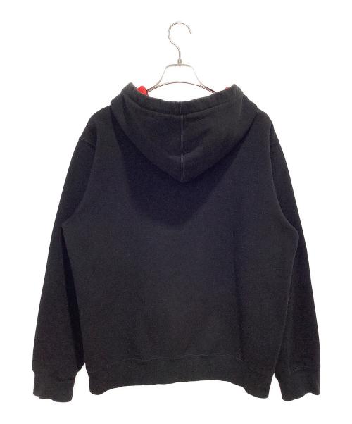 SUPREME（シュプリーム）Supreme (シュプリーム) Contrast Zip Up Hooded Sweatshirt ブラック×レッド サイズ:Lの古着・服飾アイテム