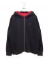 Supreme（シュプリーム）の古着「Contrast Zip Up Hooded Sweatshirt」｜ブラック×レッド