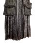 中古・古着 sacai (サカイ) ツイード 切替 プリーツ ラップスカート ブラック サイズ:3：35000円