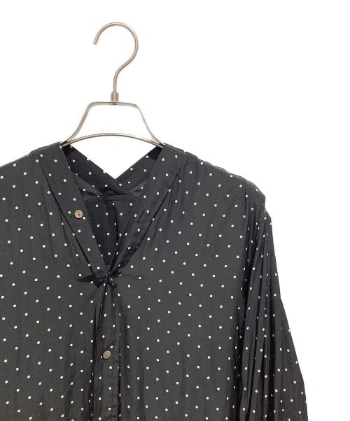 BEARDSLEY（ビアズリー）BEARDSLEY (ビアズリー) ドットカラーレスワンピース ブラックの古着・服飾アイテム