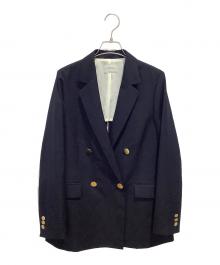 green label relaxing（グリーンレーベルリラクシング）の古着「Greed グリード ダブル ジャケット ウォッシャブル」｜ネイビー