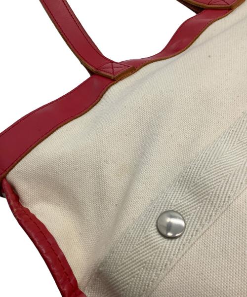 PORTER（ポーター）PORTER (ポーター) メッシュトートバッグ ベージュ×レッドの古着・服飾アイテム
