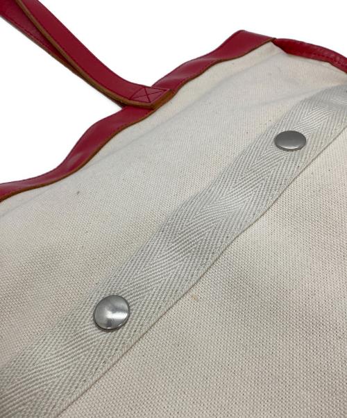 PORTER（ポーター）PORTER (ポーター) メッシュトートバッグ ベージュ×レッドの古着・服飾アイテム