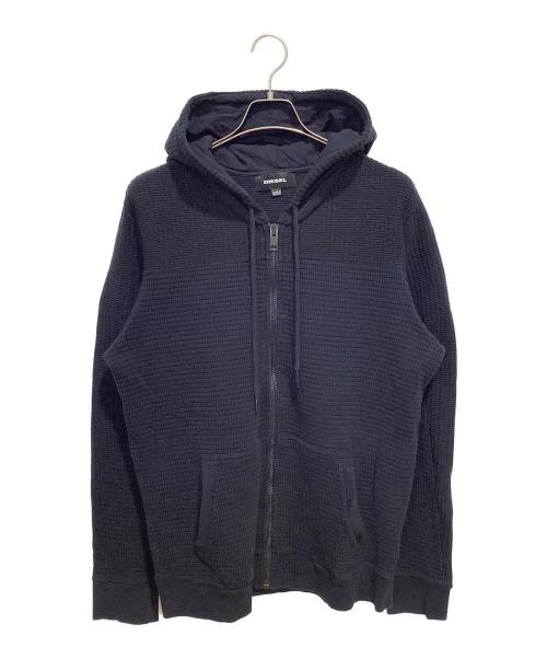 DIESEL（ディーゼル）DIESEL (ディーゼル) サーマル ジップパーカー ネイビー サイズ:Lの古着・服飾アイテム