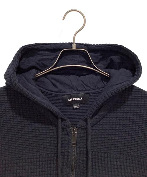 DIESEL（ディーゼル）DIESEL (ディーゼル) サーマル ジップパーカー ネイビー サイズ:Lの古着・服飾アイテム