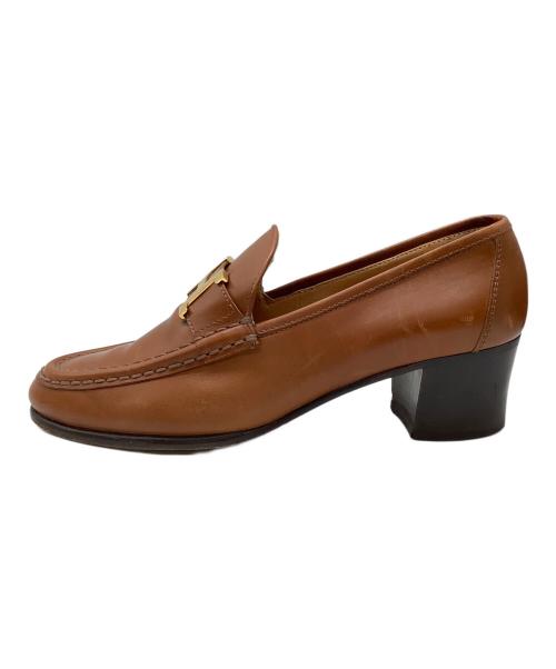 HERMES（エルメス）HERMES (エルメス) コンスタンスHロゴローファー パンプス キャメル サイズ:36の古着・服飾アイテム