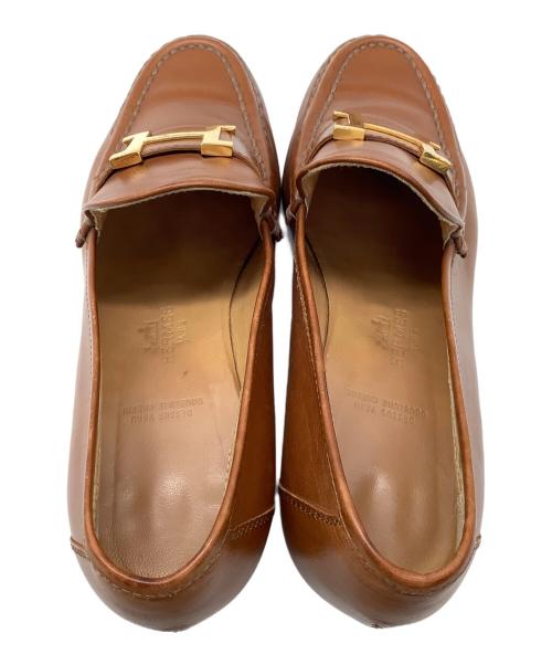 HERMES（エルメス）HERMES (エルメス) コンスタンスHロゴローファー パンプス キャメル サイズ:36の古着・服飾アイテム