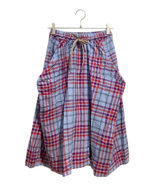 Vivienne Westwood RED LABEL（ヴィヴィアンウエストウッドレッドレーベル）Vivienne Westwood RED LABEL (ヴィヴィアンウエストウッドレッドレーベル) イージースカート ブルー×レッド サイズ:Mの古着・服飾アイテム