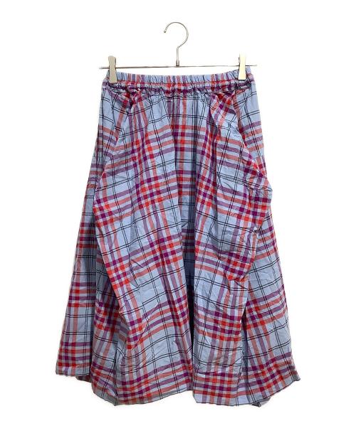 Vivienne Westwood RED LABEL（ヴィヴィアンウエストウッドレッドレーベル）Vivienne Westwood RED LABEL (ヴィヴィアンウエストウッドレッドレーベル) イージースカート ブルー×レッド サイズ:Mの古着・服飾アイテム