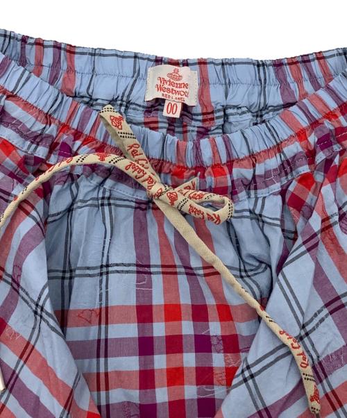 Vivienne Westwood RED LABEL（ヴィヴィアンウエストウッドレッドレーベル）Vivienne Westwood RED LABEL (ヴィヴィアンウエストウッドレッドレーベル) イージースカート ブルー×レッド サイズ:Mの古着・服飾アイテム