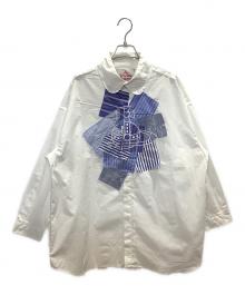 Vivienne Westwood RED LABEL（ヴィヴィアンウエストウッドレッドレーベル）の古着「長袖シャツ」｜ホワイト×ブルー