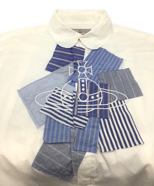 Vivienne Westwood RED LABEL（ヴィヴィアンウエストウッドレッドレーベル）Vivienne Westwood RED LABEL (ヴィヴィアンウエストウッドレッドレーベル) 長袖シャツ ホワイト×ブルー サイズ:Mの古着・服飾アイテム