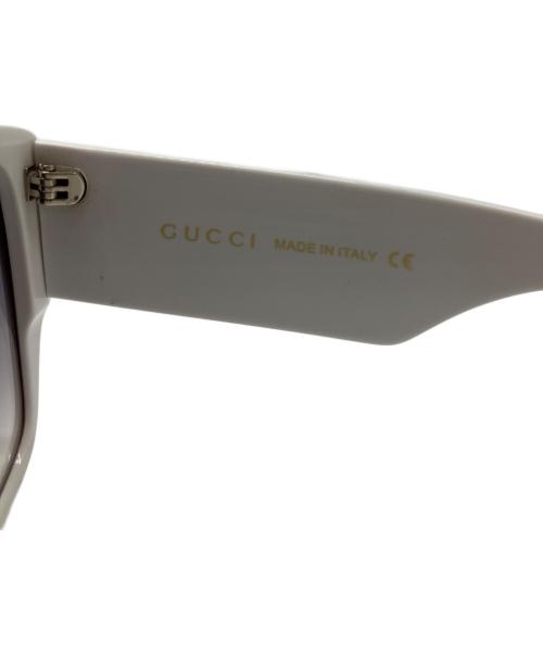GUCCI（グッチ）GUCCI (グッチ) GG サングラス ホワイト サイズ:61□14-145の古着・服飾アイテム
