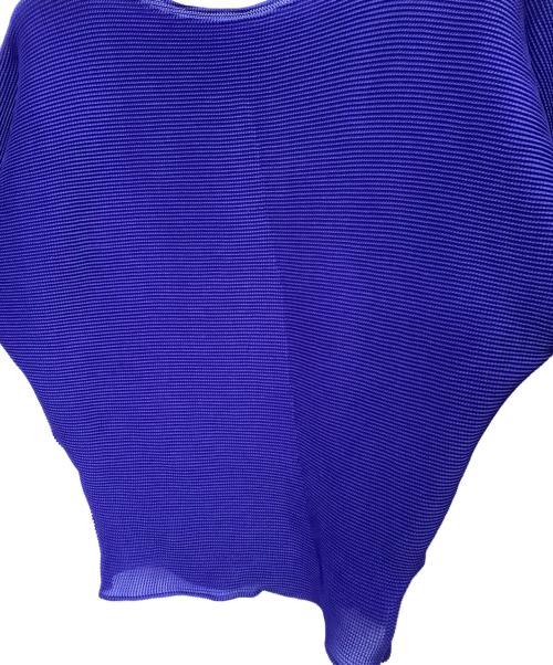me ISSEY MIYAKE（ミーイッセイ ミヤケ）me ISSEY MIYAKE (ミーイッセイ ミヤケ) プリーツ 半袖カットソー ブルー サイズ:FREEの古着・服飾アイテム