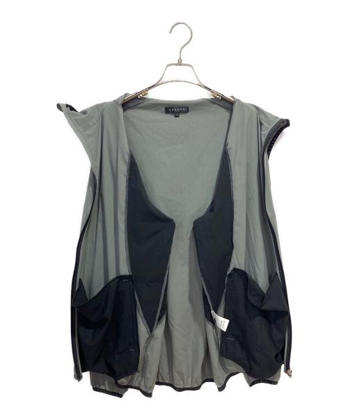 CRONOS（クロノス）CRONOS (クロノス) Air dot Windbreaker Jacket グレーxブラック サイズ:40の古着・服飾アイテム