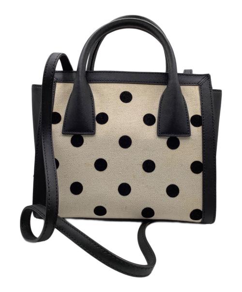 Kate Spade（ケイトスペード）Kate Spade (ケイトスペード) 2WAYバッグ ホワイト×ブラックの古着・服飾アイテム