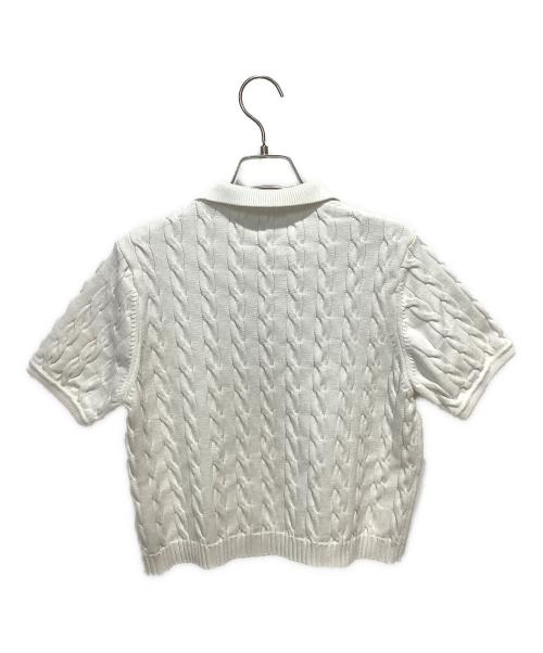 THE TOE（ザ・トゥー）the toe (ザ・トゥー) Herald Short Sleeve Polo Knit ホワイト サイズ:Mの古着・服飾アイテム